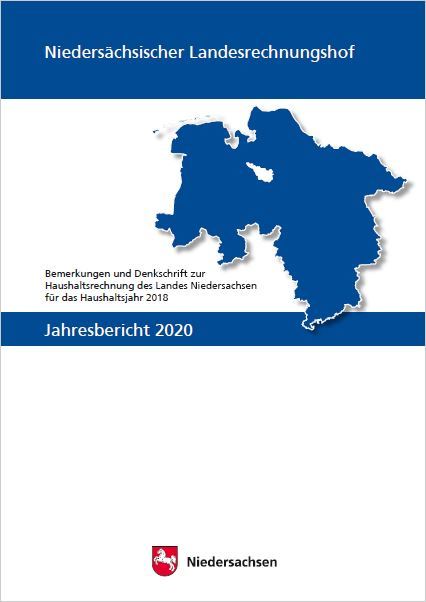 Foto vom Deckblatt des Jahresberichts 2020 mit Landkarte Niedersachsen